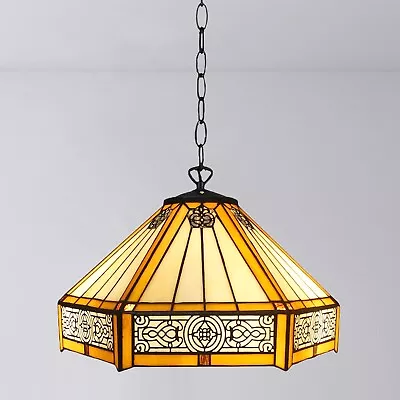 Hexagon Style Yellow 16  Pendant Ceiling Lamp Easy Fitting Simple Art Bar Cafe • £155