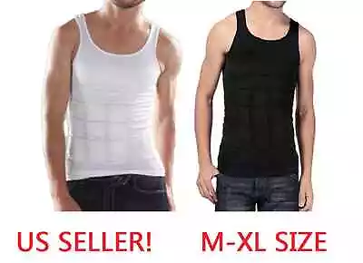 Men Body Slimming Tummy Shaper Belly Underwear Shapewear Waist Girdle Shirt Vest • $4.99