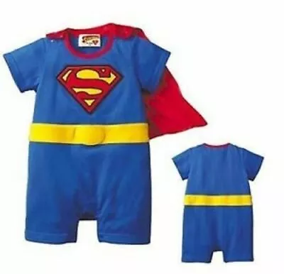 Baby Boys Fancy Party Outfit 6-24 Months Superhero Superman Toddler Bodysuit  UK • £7.99