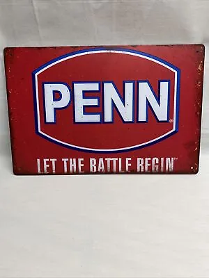 Penn Fishing Reels Vintage Style Metal Sign Man Cave Garage Shop Bar Boating • $16.99