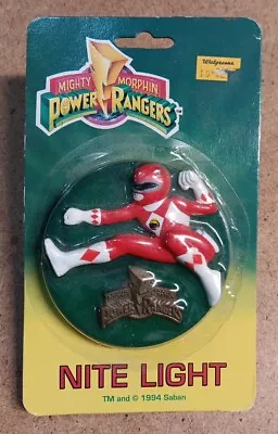 Bandai 1994 Mighty Morphin Power Rangers Red Ranger Jason Nite Light - Vintage  • $10