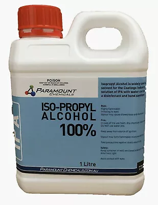 1 LTRE  Isopropyl Rubbing Alcohol IPA Pure 100%  FREE POST AU • $22.95