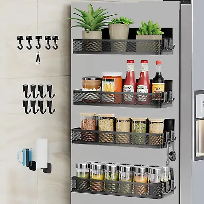 Magnetic Spice Rack For Refrigerator 4 PACKS Super Strong Magnetic Holder 13Lbs • $39.65