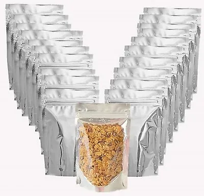 Mylar Bags 50 Pack Ziplock Bags For Food Storage 50 Pieces Aluminum Bags 4x6 • $11.99