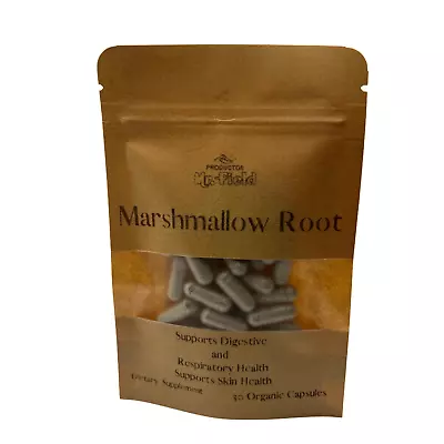 Marshmallow Root 100% Organic Capsules 500 Mg Quantity 30 • $8.80