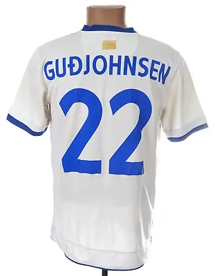 Iceland National Team 2016/2017 Away Football Shirt Errea L #22 Gudjohnsen • £77.99