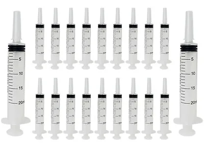 $14.95 • Buy 20 Ml /cc Large Plastic Syringe For Scientific And Industrial Use (Pack Of 20)
