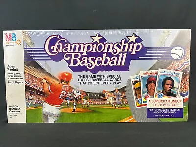 SEALED MB Milton Bradley 1984 Championship Baseball Board Game 30 Topps Cards • $89.95
