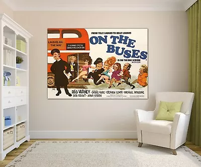 0609 Vintage Movie Art Poster  Holiday On The Buses Movie  A4 A3 A2 A1 • £6.99