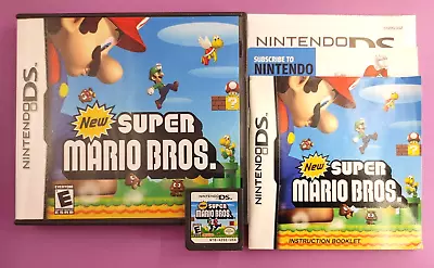 New Super Mario Bros. (Nintendo DS NDS 2006) COMPLETE CIB Authentic Working! • $24.49