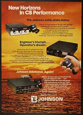 Johnson CB Citizens Band Radio SSB Solid State Meter Vintage Print Ad 1976 • $9.95