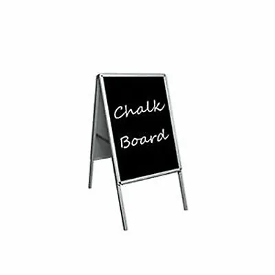 A1 & A2 Chalk Board Pavement Sign Outdoor Blackboard Display Stand • £98.10