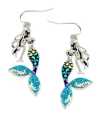 Mermaid Earrings Women Dangle Light Weight 1.5  Long • $13.47