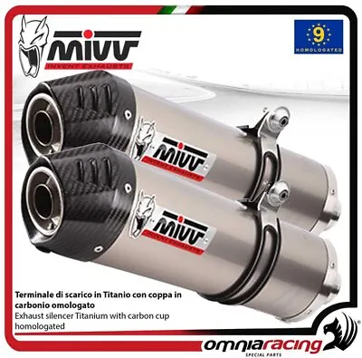 Mivv Pair Of Exhausts Oval Approved Titanium Ducati Multistrada 1000 2004-2006 • $876.16