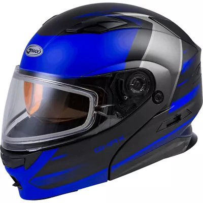 GMAX MD-01S Modular Dual Lens Shield Snow Helmet (Matte Black/Blue XX-Large) • $59.99