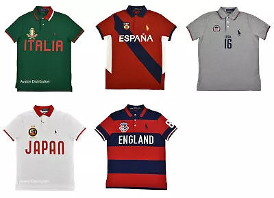 Polo Ralph Lauren Custom Slim Fit Big Pony World Cup Country Shirt New • $80.10