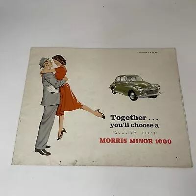 MORRIS MINOR 1000 Car Sales Brochure Sept 1958 #H&E5856 SALOON Traveller TOURER • $21.76