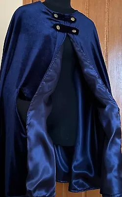 Velvet Cape Lined In Satin Medium Length Wander's Cloak Costume For Halloween • $79.99