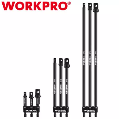 WORKPRO Socket Adapter Extension Set 1/4 /3/8  /1/2'' Drive Impact Extension Bit • $15.99