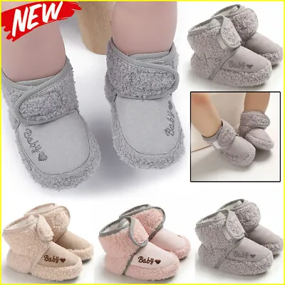 Anti-slip Baby Infant Boys Girls Toddler Slippers Socks Warm Crib Shoes Boots • £5.60