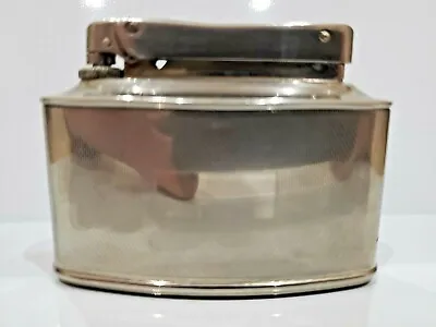 Vintage Working Table Lighter  Mylflam Diplomat Engine Turned West Germany 1960s • $97