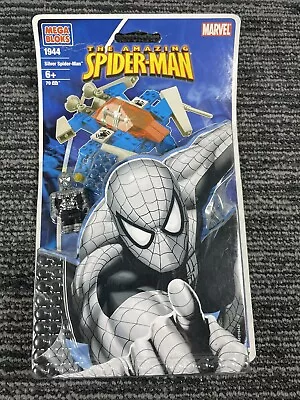 🔥 Marvel • The Amazing Spiderman Silver Spider-Man • Mega Bloks 1944 • 2006 New • $19.95