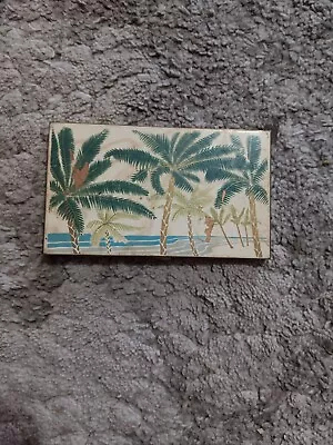 Vintage Volupte Enamled Cigarette Case. Palm Trees • $35