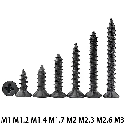 £1.66 • Buy 100x M1 M2 M3 Phillips Countersunk Self Tapping Screws - Zinc Plated Tapper