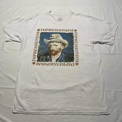 Vincent Van Gogh T-Shirt Mens Large Impressionism Art Portrait Hipster Artwork • $14.99