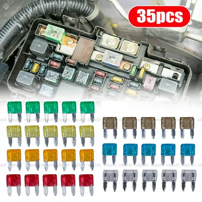 35x Micro Mini Blade Fuses For Auto Automotive Car  Truck 5A 10A 15A 20A 25A 30A • $8.25