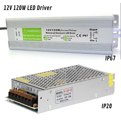 AC 240V - DC12V LED Driver Power Supply Transformer 120W 10A For LED • £14.89