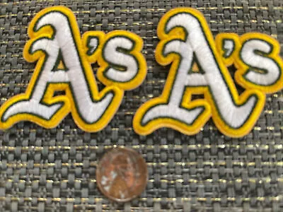 (2) Oakland A's Athletics  The Swingin  Vintage Embroidered Iron On Patch Lot 2” • $8.99