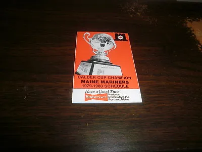 AHL Maine Mariners Vintage Defunct Circa 1979-1980 Pocket Schedule • $15