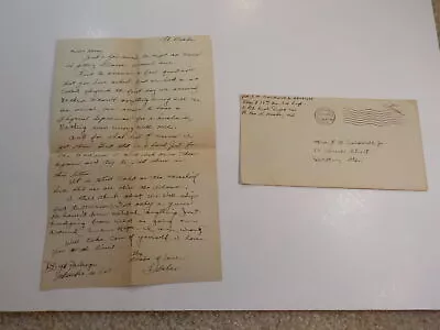 WWII Letter 1945 Fort Meade Maryland 313th Infantry Decatur Georgia Soldier WW2 • $0.01