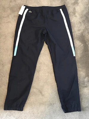 £34.99 • Buy LACOSTE Navy Blue Tracksuit Jersey Bottoms Men’s Casual Trousers FR 5 Large BNWT