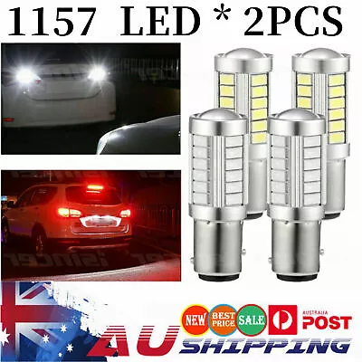 2Pcs/Set 1157 33SMD 5730/5630 P21W CAR LED BULBS STOP TAIL BRAKE LAMP LIGHT 12V • $8.99