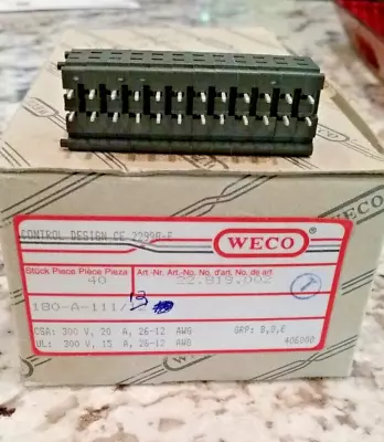 Weco 180-a-111/12  Screw Terminal Conn.  Rt. Angle   .2 X.2    12 Contact  21 Pc • $62