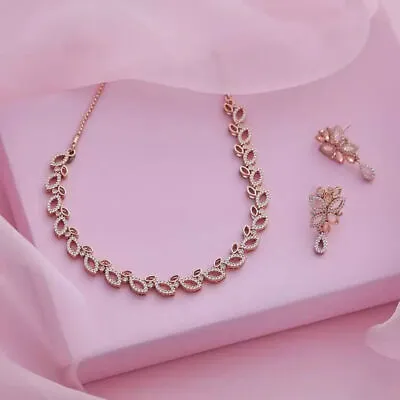 Indian Bollywood Gold Plated AD CZ Kundan Choker Necklace Wedding Bridal Jewelry • $35.32