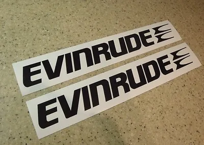 Evinrude Vintage Outboard Motor Decals 12  Black FREE SHIP + FREE Fish Decal! • $12