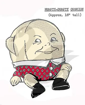Vintage Humpty Dumpty Cushion Sewing Pattern 18  TALL • $6.20