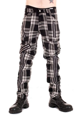 £37.99 • Buy Tiger Of London Mens Black And White Tartan Zip Bondage Pants. Punk Rock