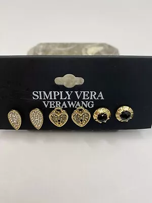 Simply Vera 3 Pack Of Gold Tone Earrings NWT • $8.56