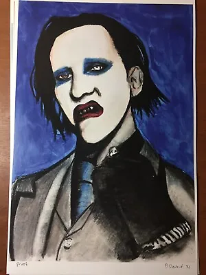 Marilyn Manson Fan Art Poster By Brandy Devoid • $5