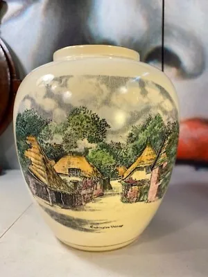 Vintage Crown Devon Fieldings 'Olde England' Cockington Village Ceramic Vase  • $75