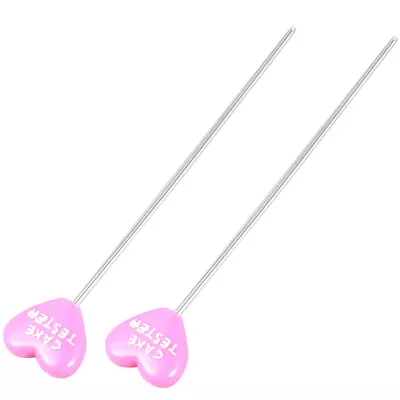  2 Pcs Cake Tester Bread Tool Wire Testers Baking Metal Stainless Steel Tools • £8.39