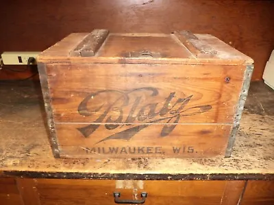 Vintage 1927 BLATZ BEER Milwaukee Wood Crate 2 Doz. All Original Hardware • $199.99