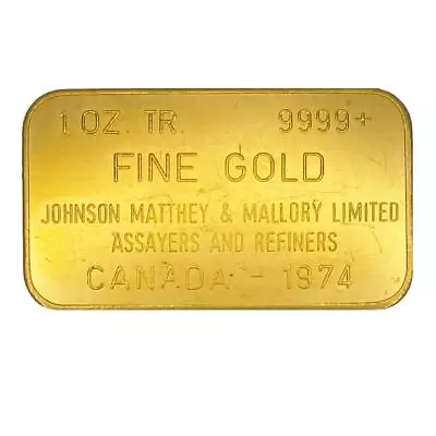1 Oz Johnson Matthey & Mallory Gold Bar .9999 Fine • $2579.60