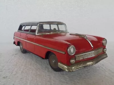 Vintage Friction  SAN Mark Marusan Station Wagon Litho Red Car Tin Toy Japan • $270