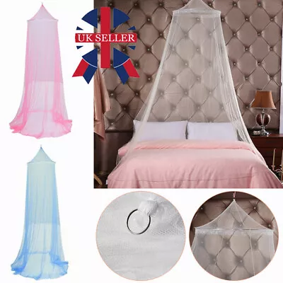 Mosquito Net Canopy Dome Fly Insect Protect Double King Bed Tent Mesh Curtain GB • £5.99