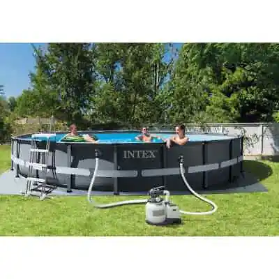 INTEX Swimming Pool Set Outdoor Frame Above Ground Ultra XTR VidaXL • £1401.99